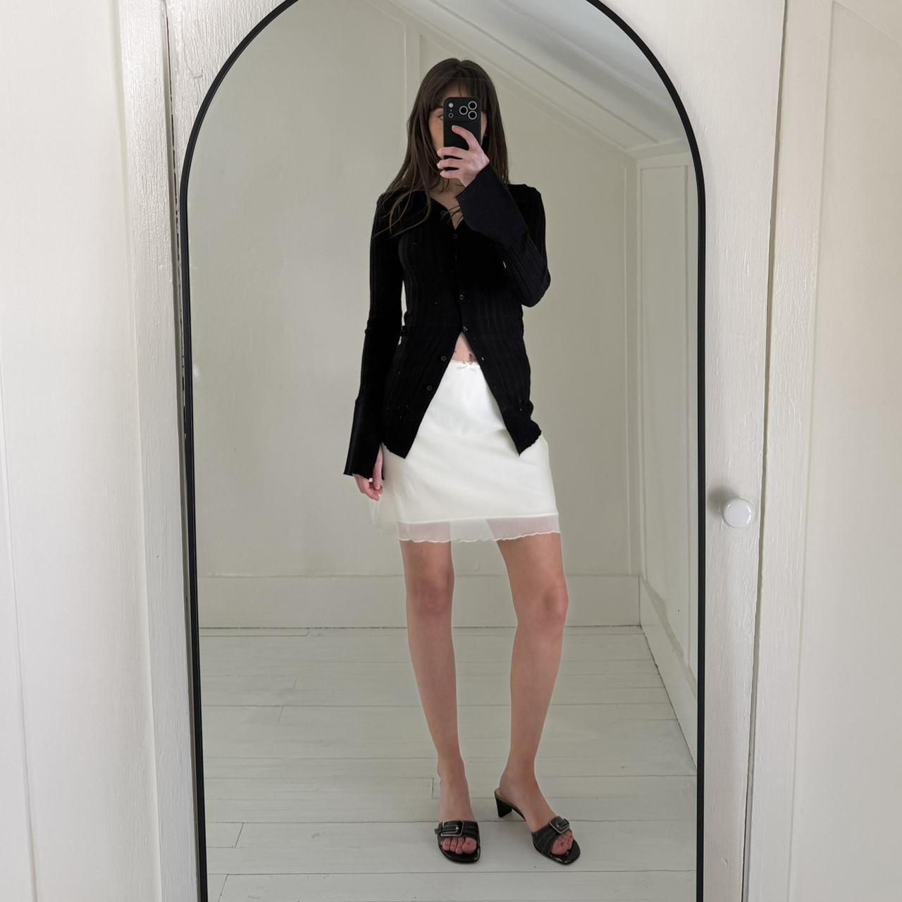 Brandy Melville Ciara Mesh Overlay Mini Skirt OS