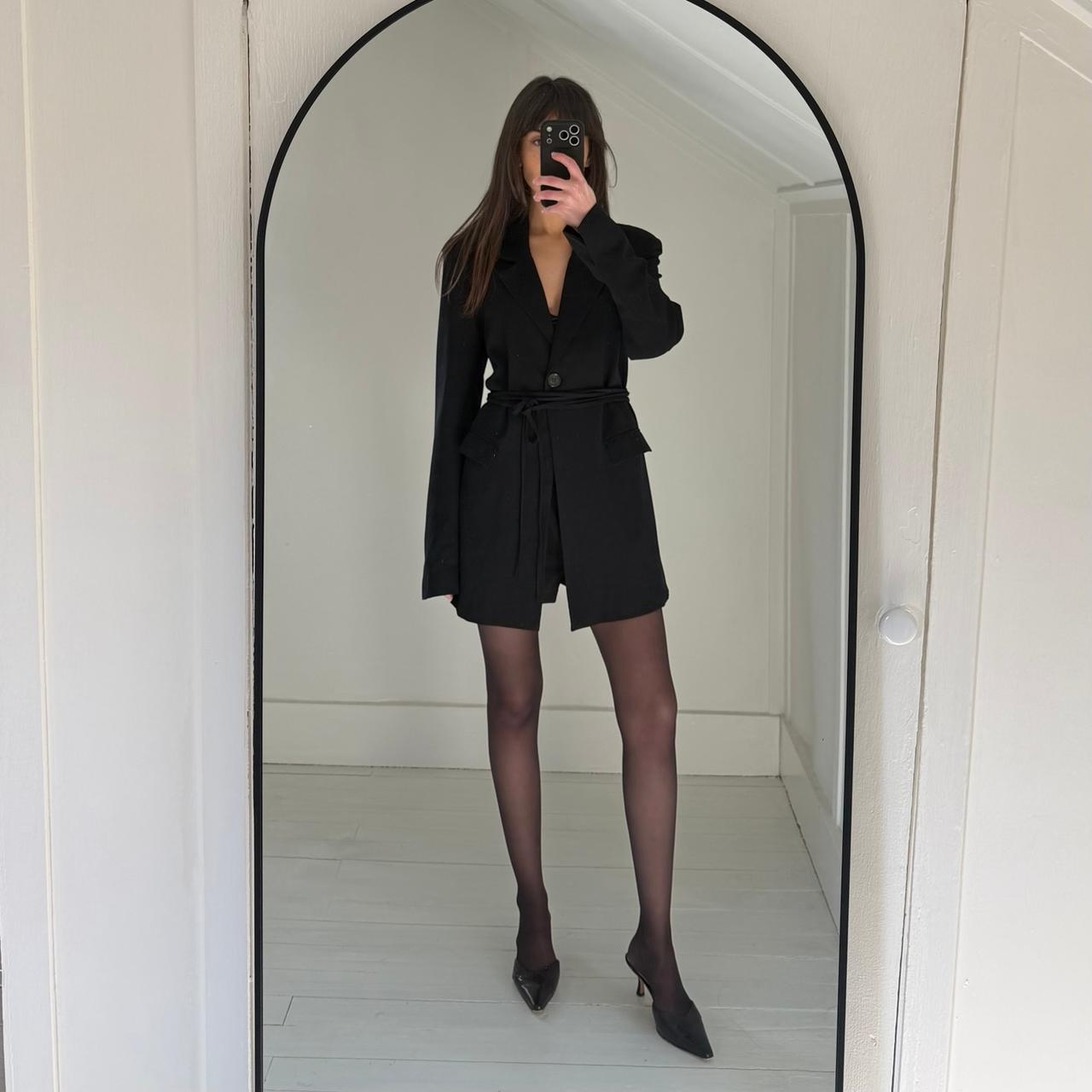 Danielle Bernstein / WeWoreWhat Cut Out Open Back Blazer in Black NWT Size S