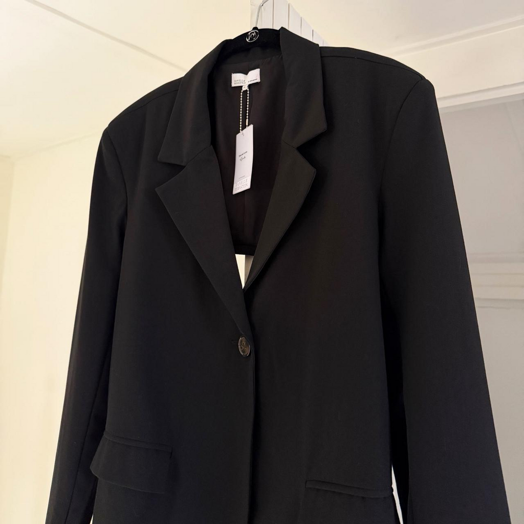Danielle Bernstein / WeWoreWhat Cut Out Open Back Blazer in Black NWT Size S