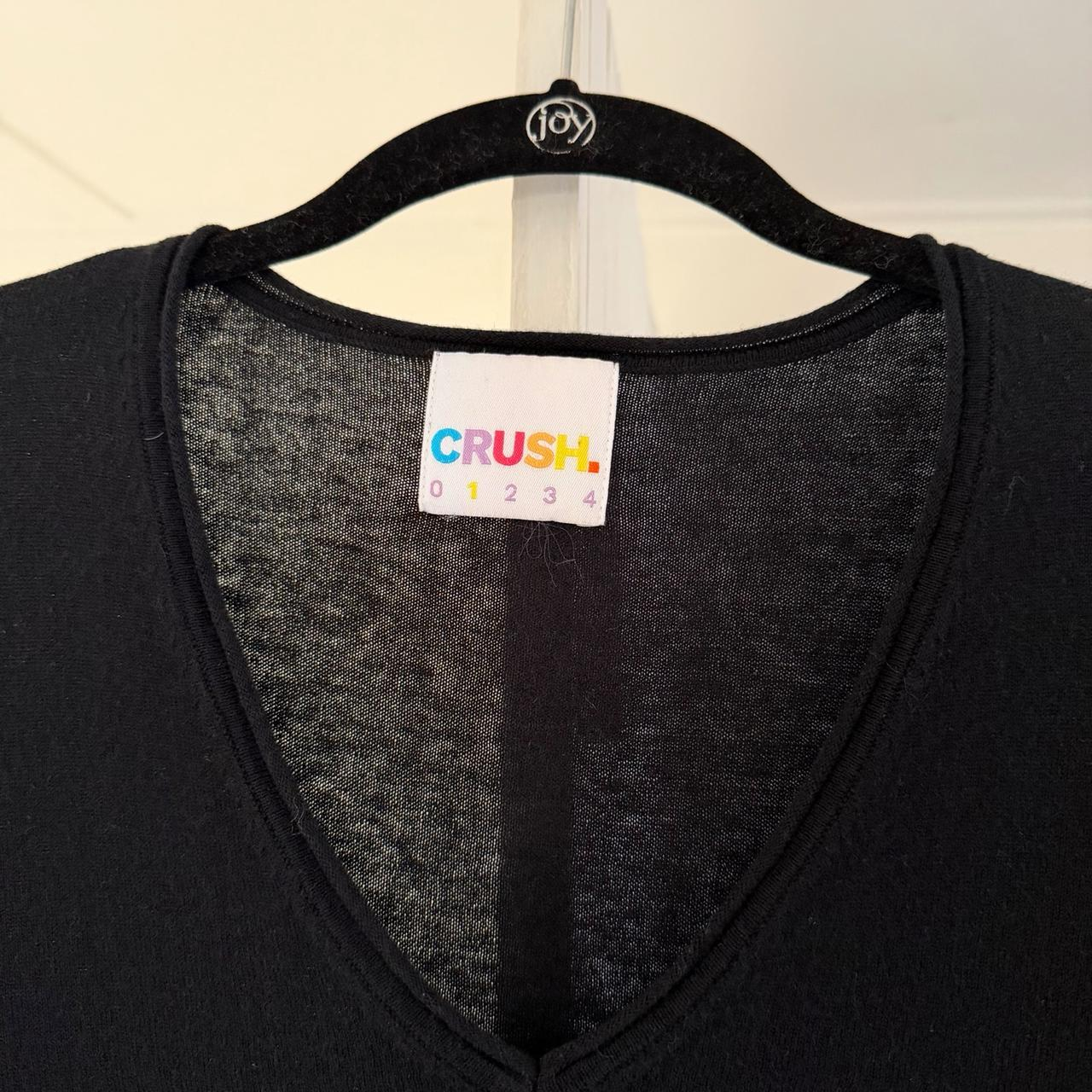 Crush Cashmere Cotton Silk Knit V Neck Sweater Size 1