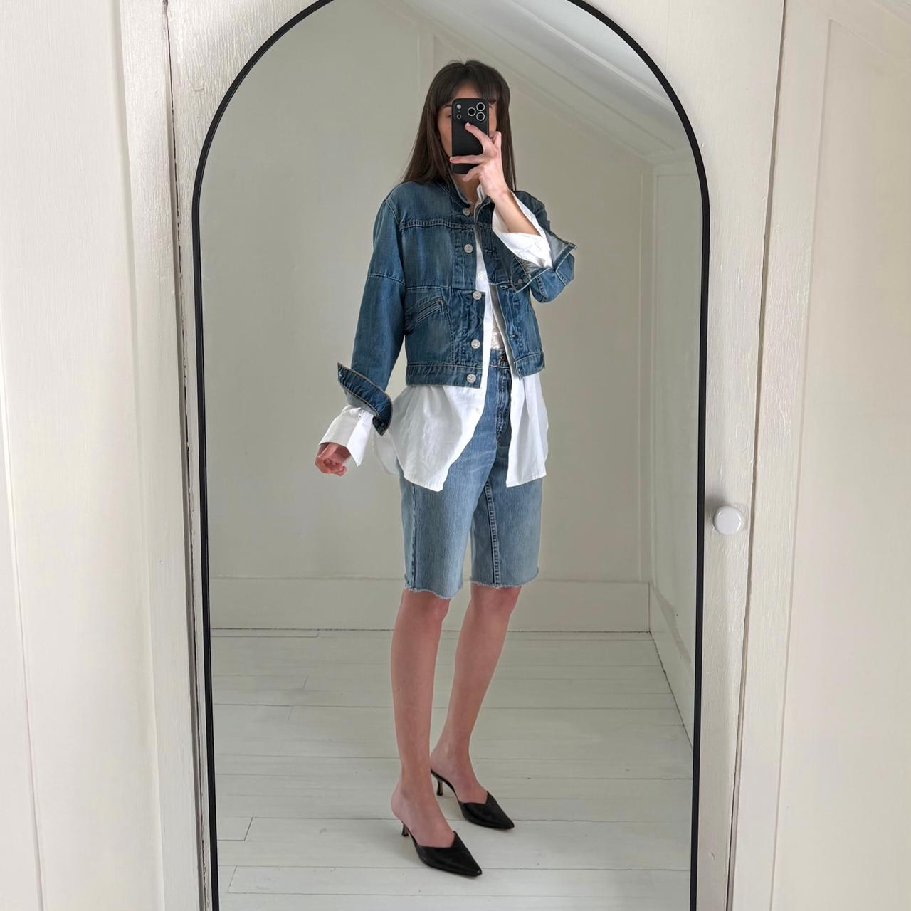 McGuire / Anthropologie Little Debbie Cropped Denim Jacket Size S