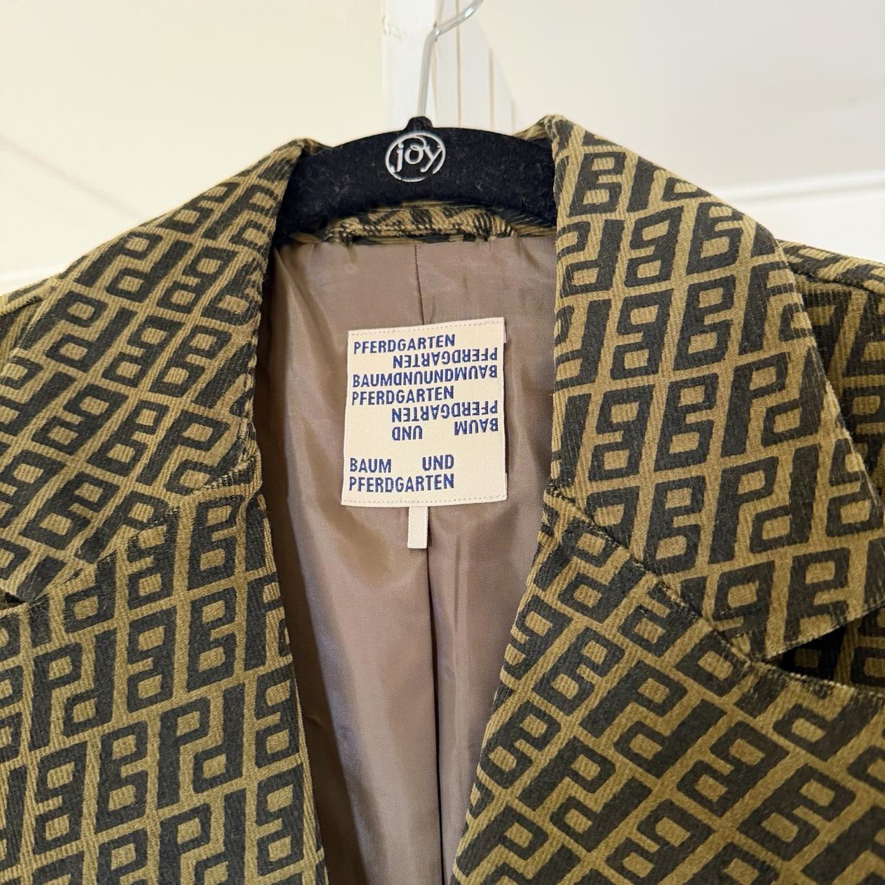 Baum Und Pferdgarten Corduroy Monogram Blazer Jacket Size 38