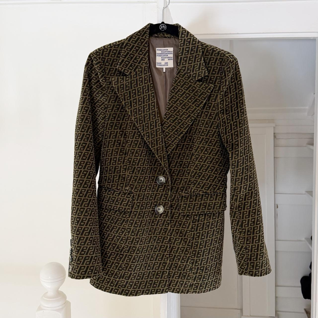 Baum Und Pferdgarten Corduroy Monogram Blazer Jacket Size 38