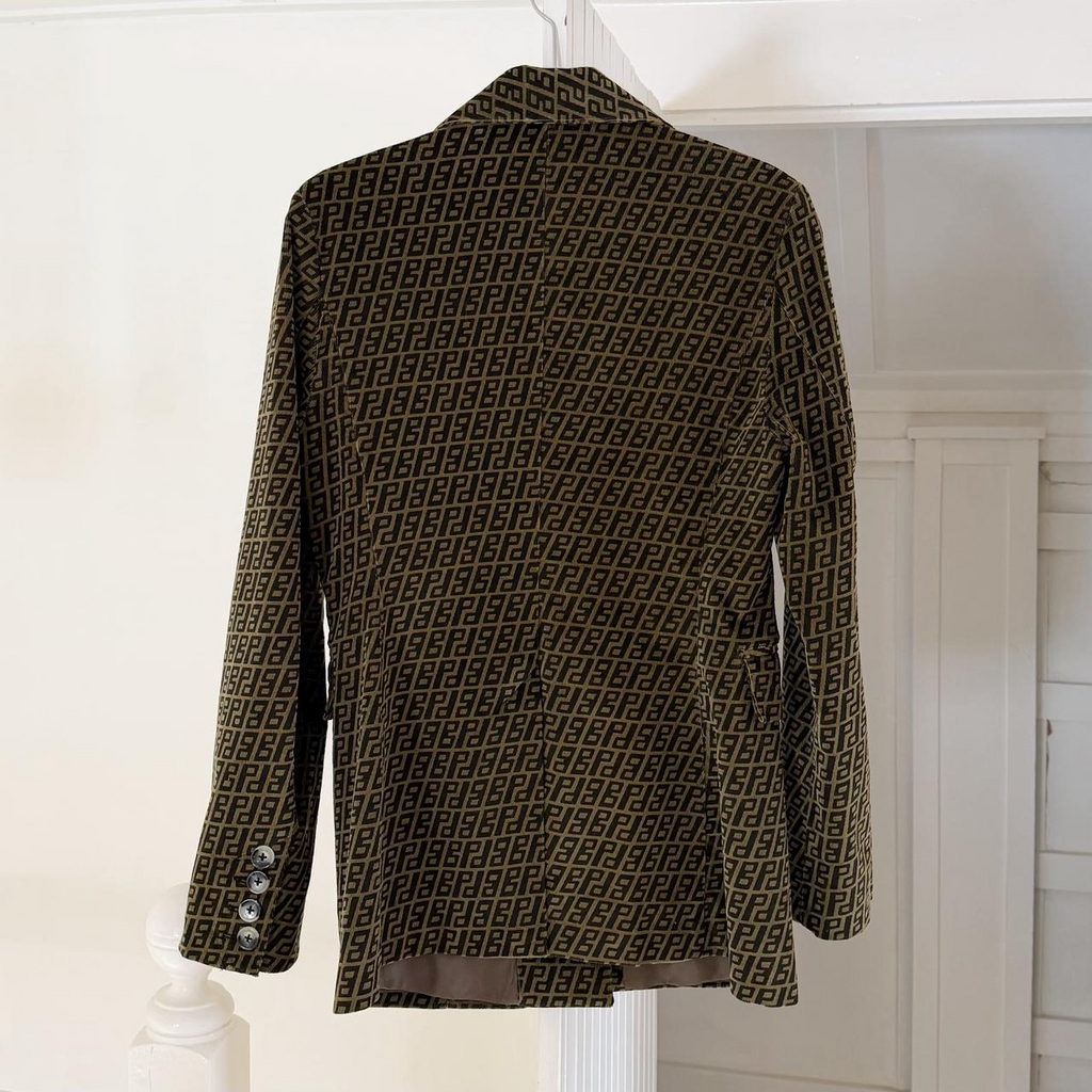 Baum Und Pferdgarten Corduroy Monogram Blazer Jacket Size 38