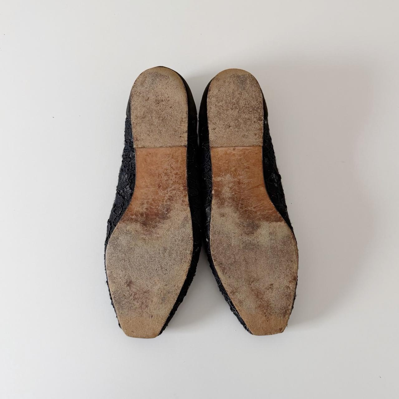 Anne Klein II Vintage 90s Suede Trim Lace Ballet Flats Size 6