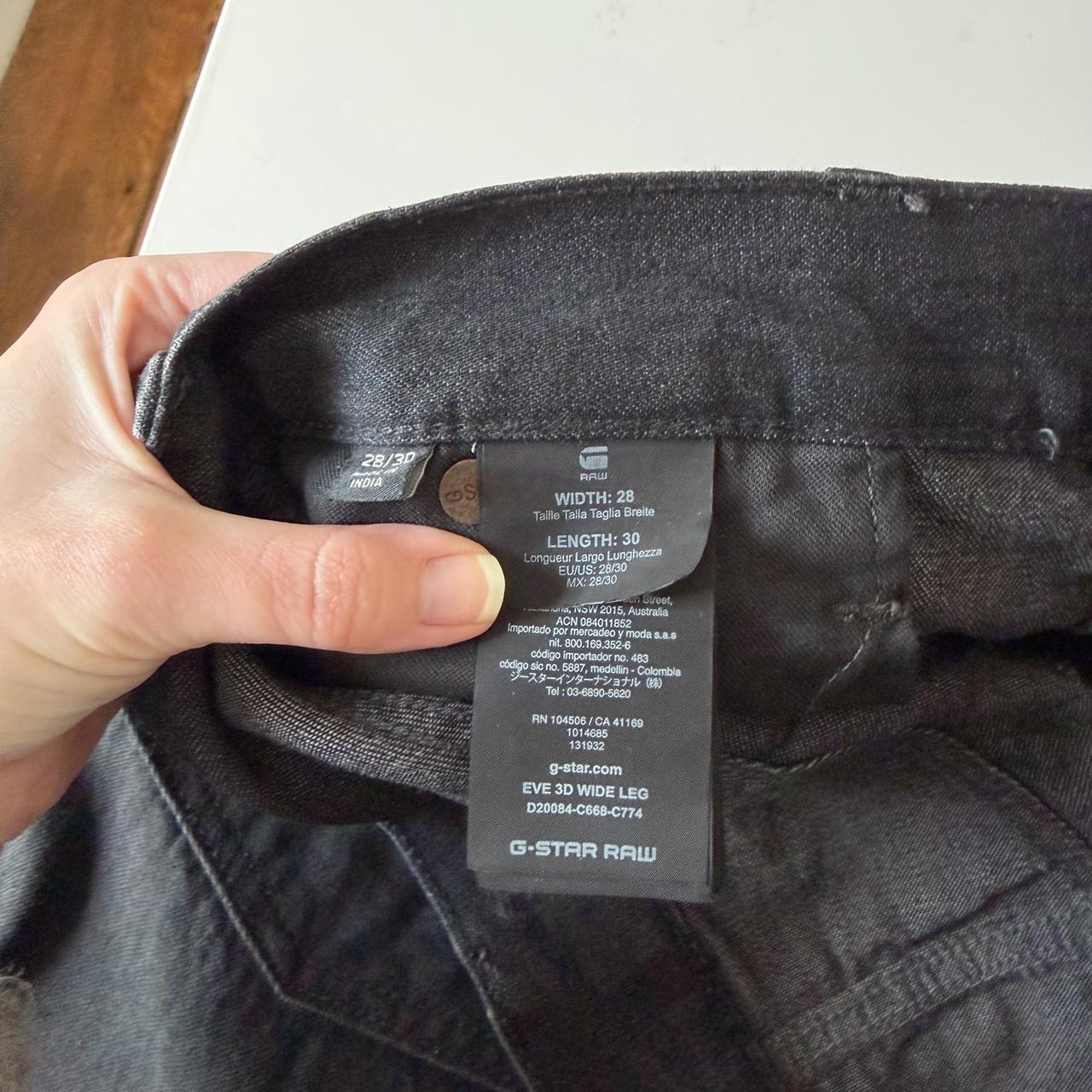 G-Star Raw Eve 3D Wide Leg Jeans in Grey Size 28/30