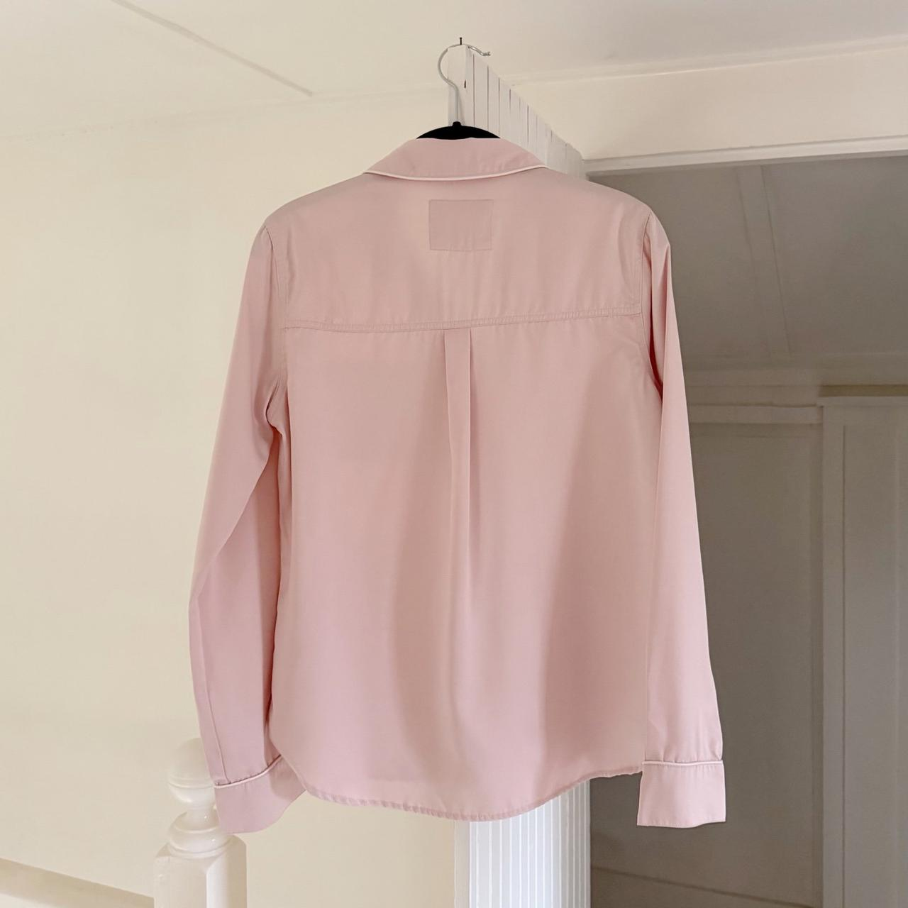 Abercrombie & Fitch Satin Button Down Sleepwear Shirt Size S