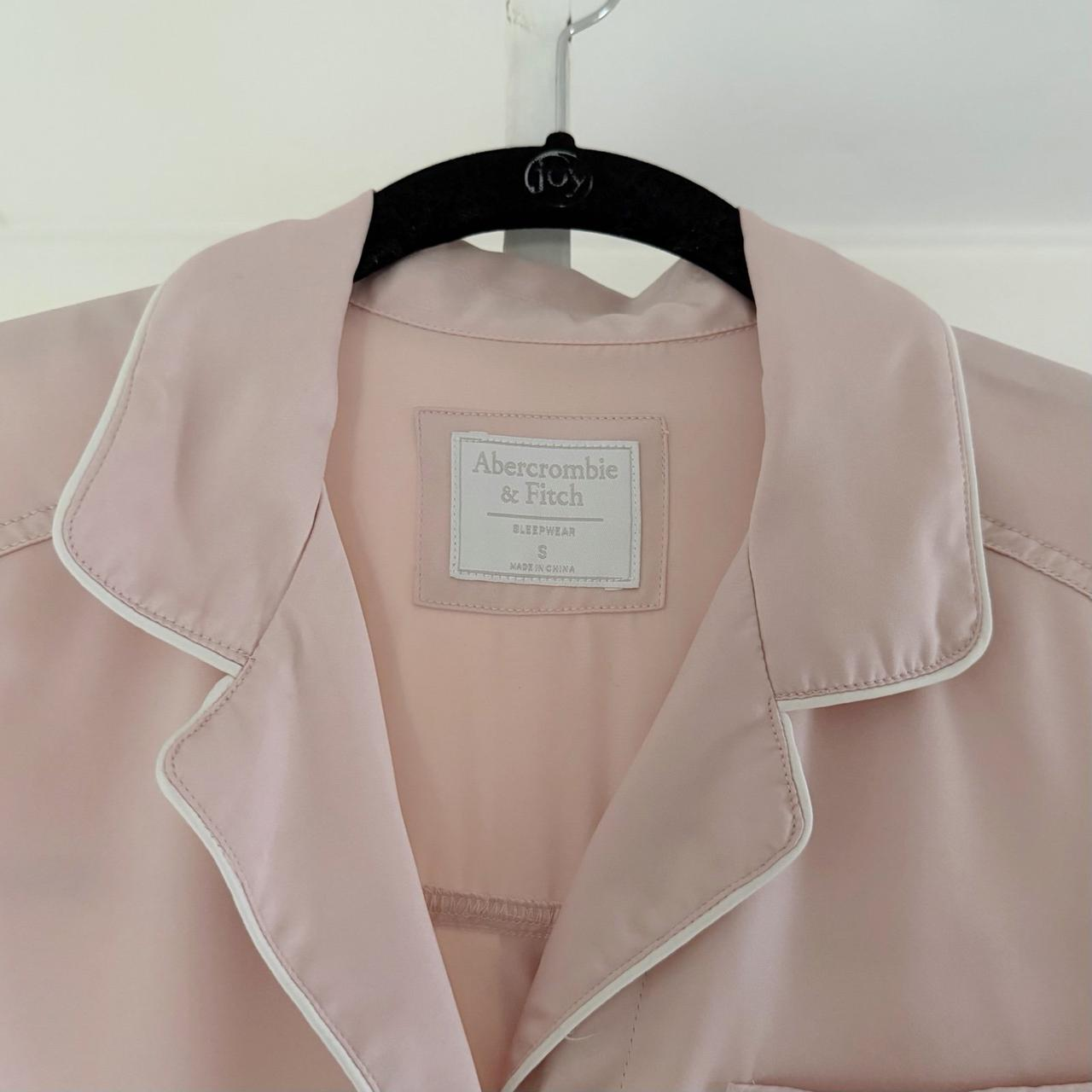 Abercrombie & Fitch Satin Button Down Sleepwear Shirt Size S