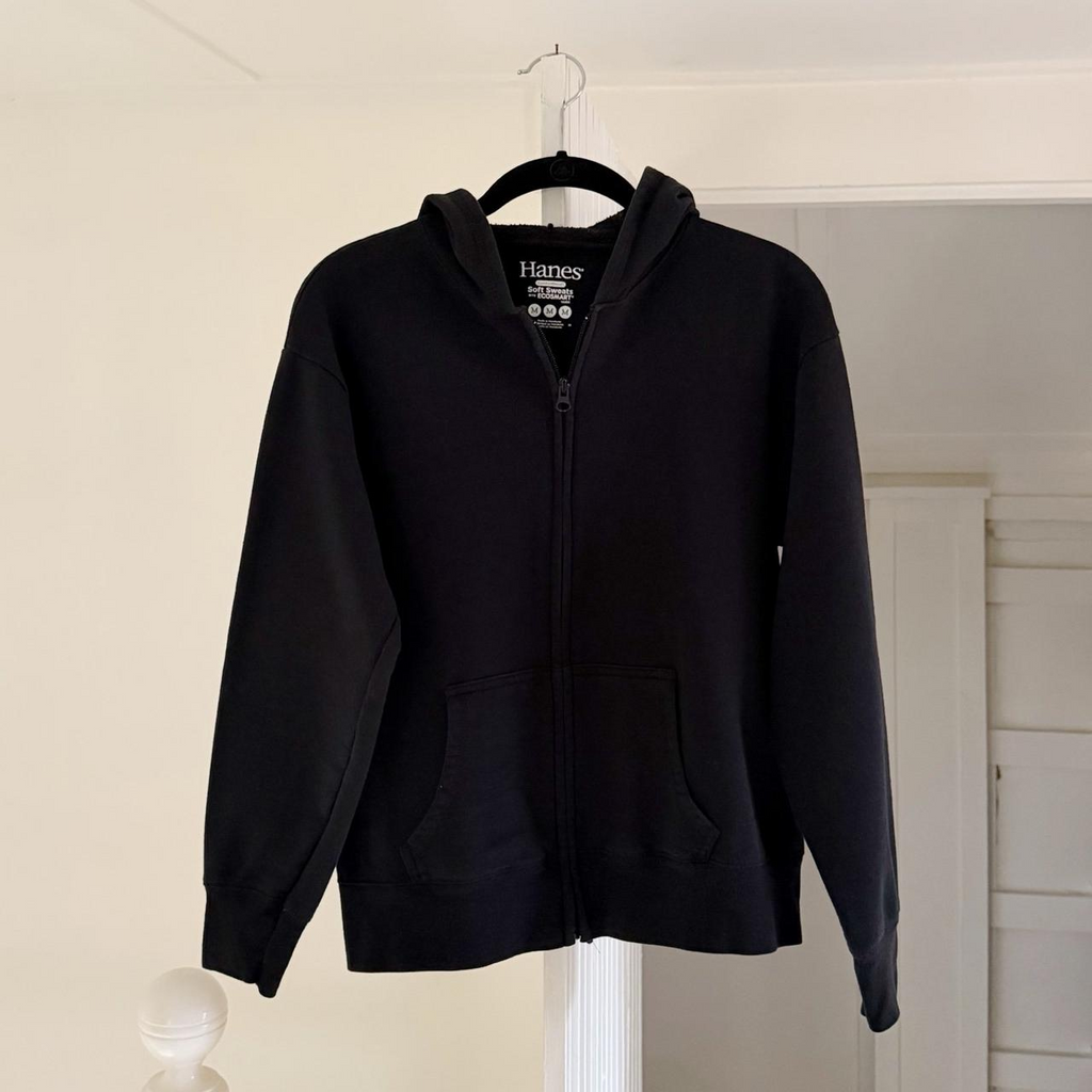 Hanes Fleece Hooded Zip Up Sweatshirt Size M
