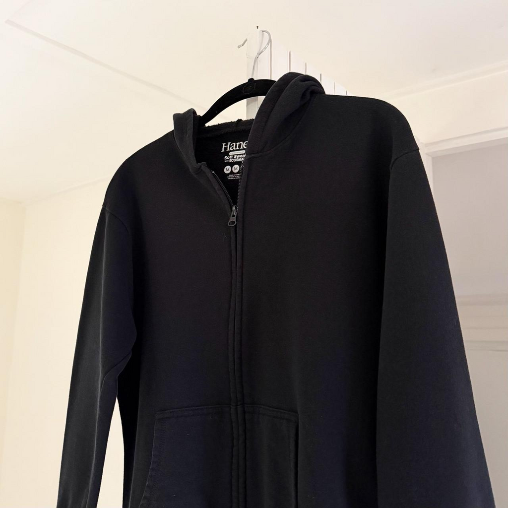Hanes Fleece Hooded Zip Up Sweatshirt Size M