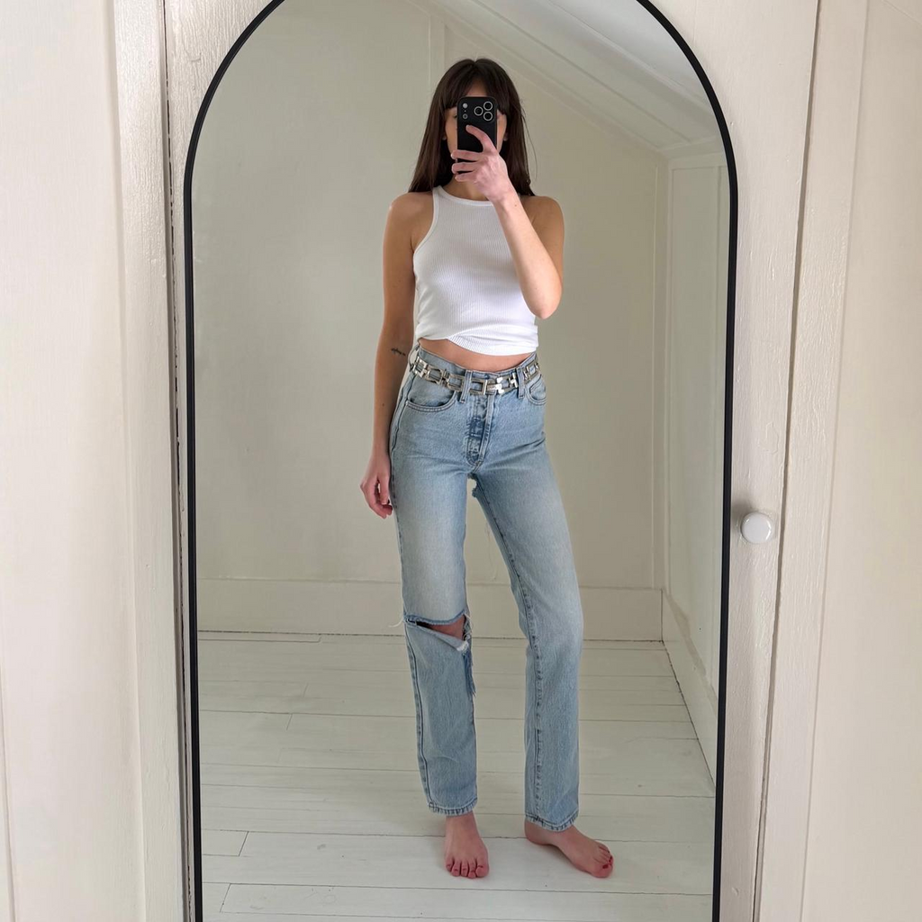 Revice Denim Ex-Boyfriend Ripped Jeans in Player One Wash Size 24