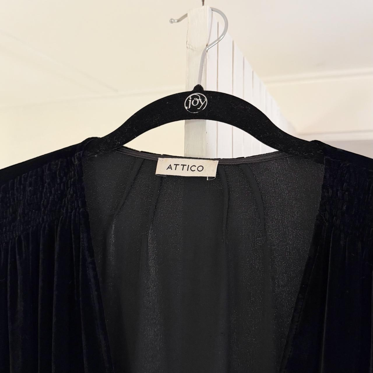 The Attico Anjelica Velvet Silk Mini Wrap Dress Size 2