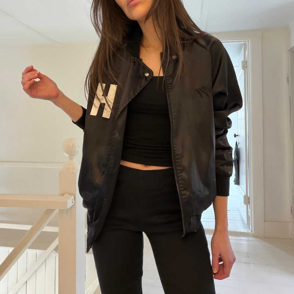 Hotel 1171 Hotel CA Satin Bomber Jacket Size XS