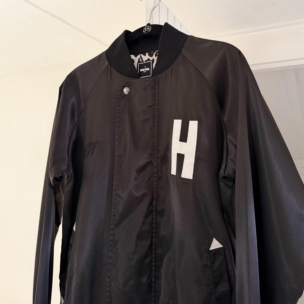 Hotel 1171 Hotel CA Satin Bomber Jacket Size XS