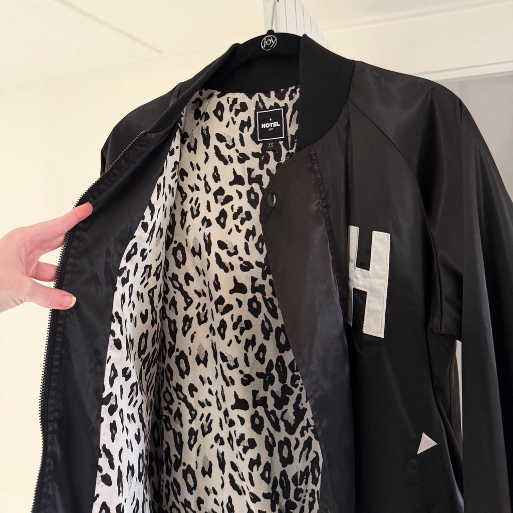 Hotel 1171 Hotel CA Satin Bomber Jacket Size XS