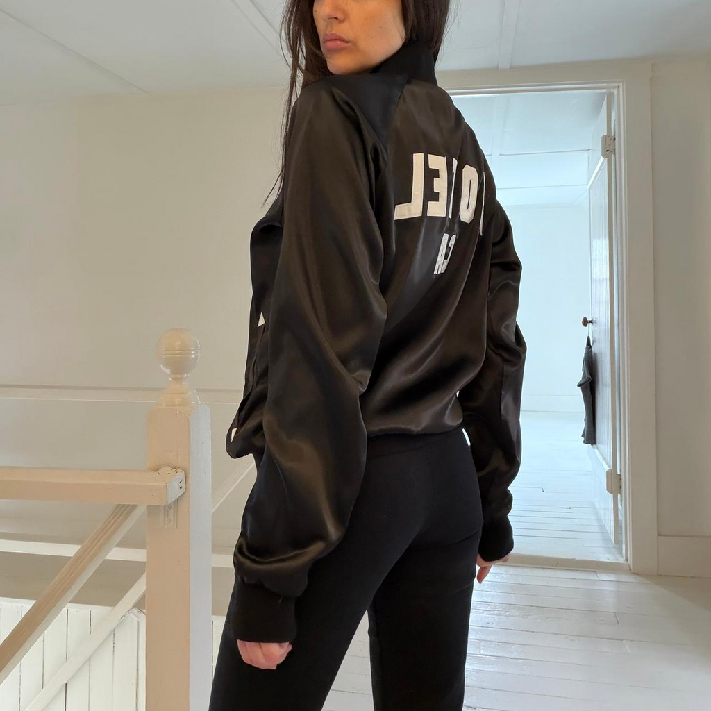 Hotel 1171 Hotel CA Satin Bomber Jacket Size XS