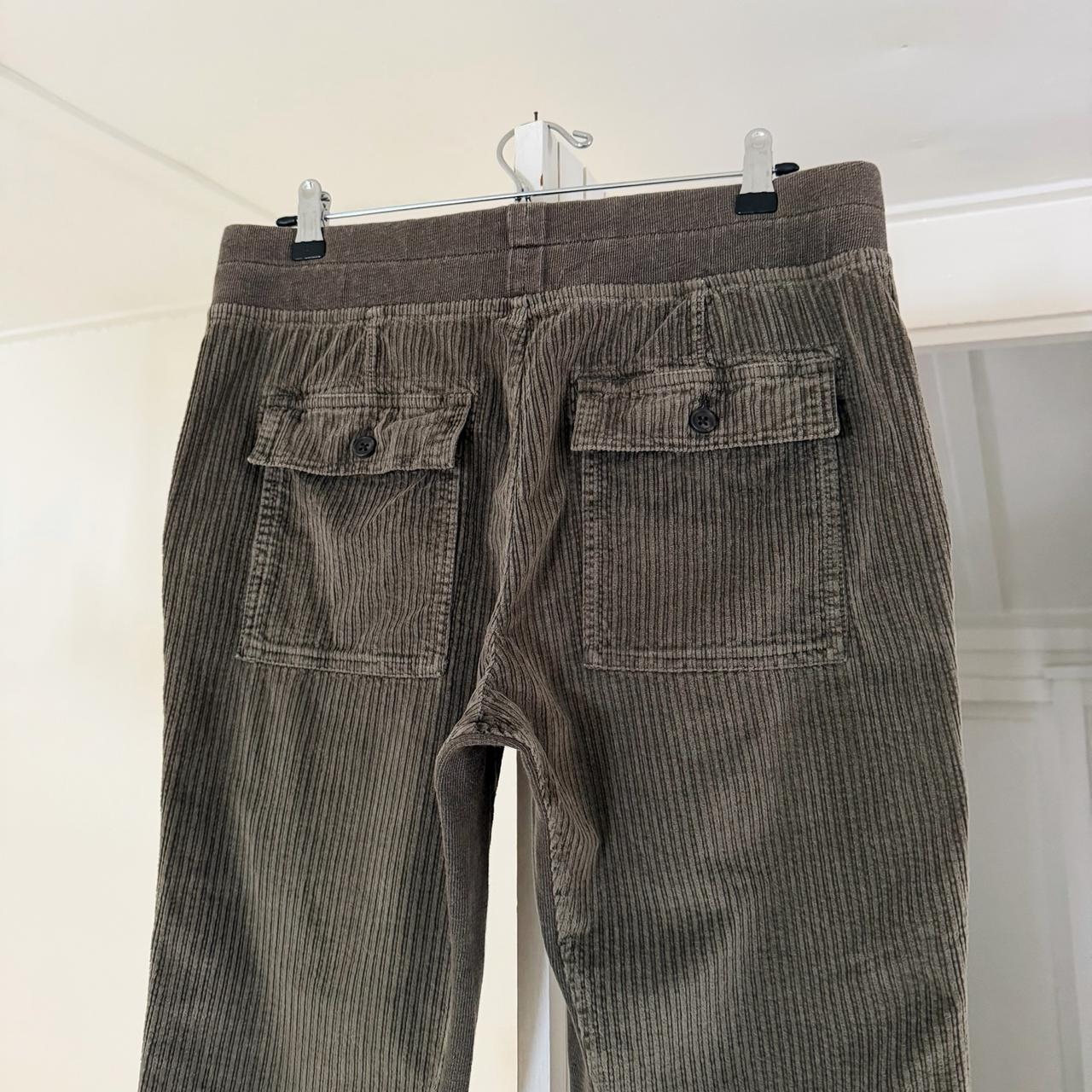James Perse Corduroy Mixed Media Pant in Army Green Pigment Size 2