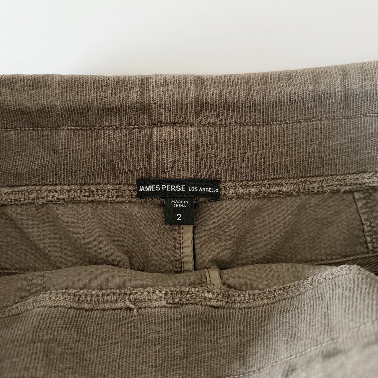 James Perse Corduroy Mixed Media Pant in Army Green Pigment Size 2