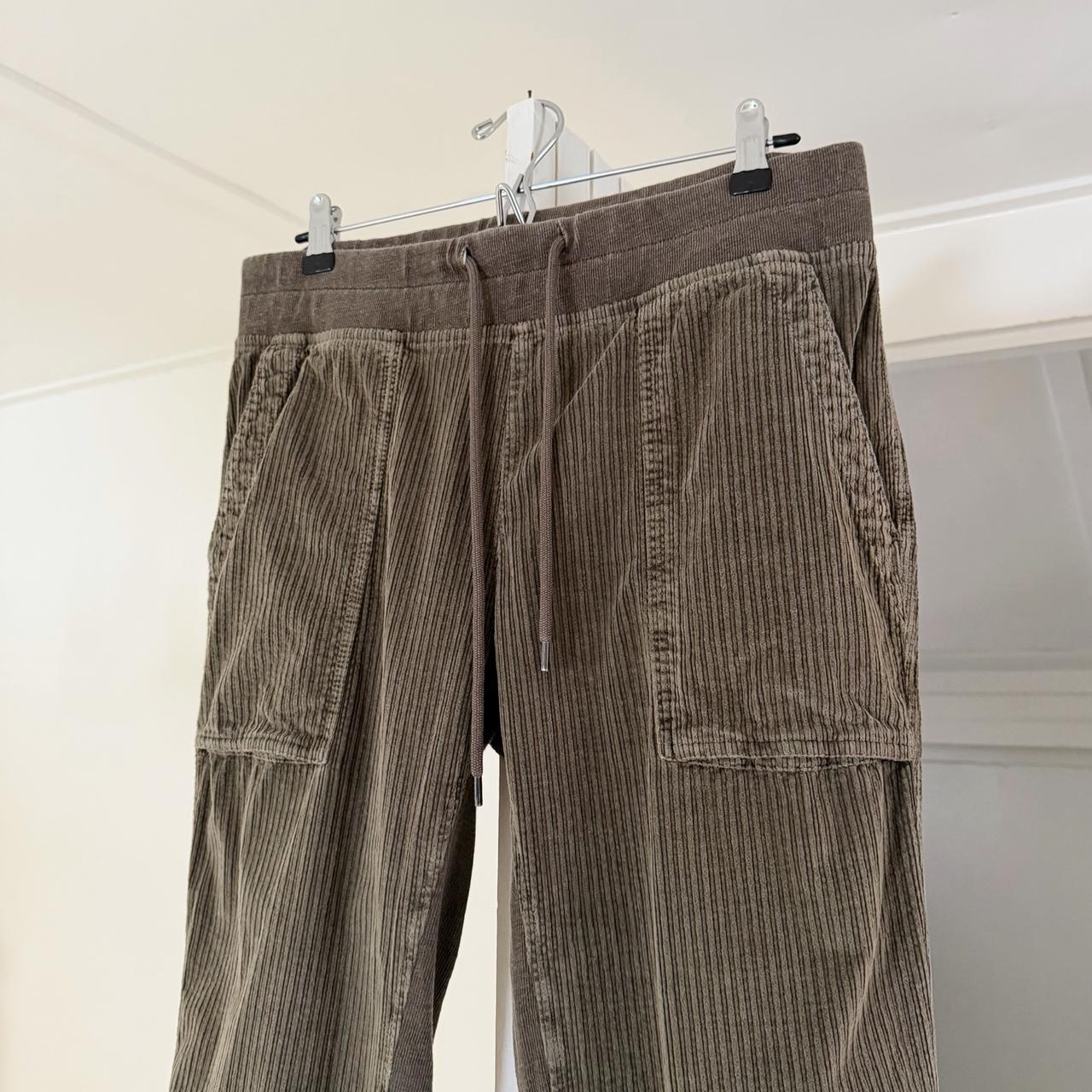 James Perse Corduroy Mixed Media Pant in Army Green Pigment Size 2