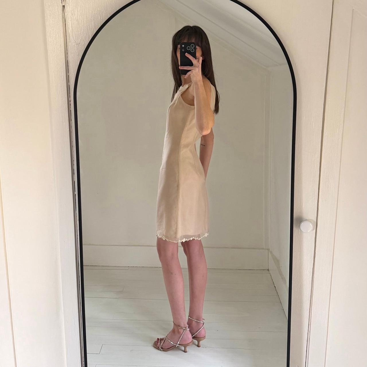 Ann Taylor Vintage 90s Bead Embroidered Silk Mini Dress NWT Size 6P