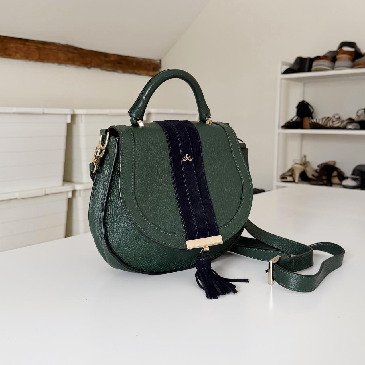 DeMellier London The Mini Venice Leather & Suede Bag in Forest