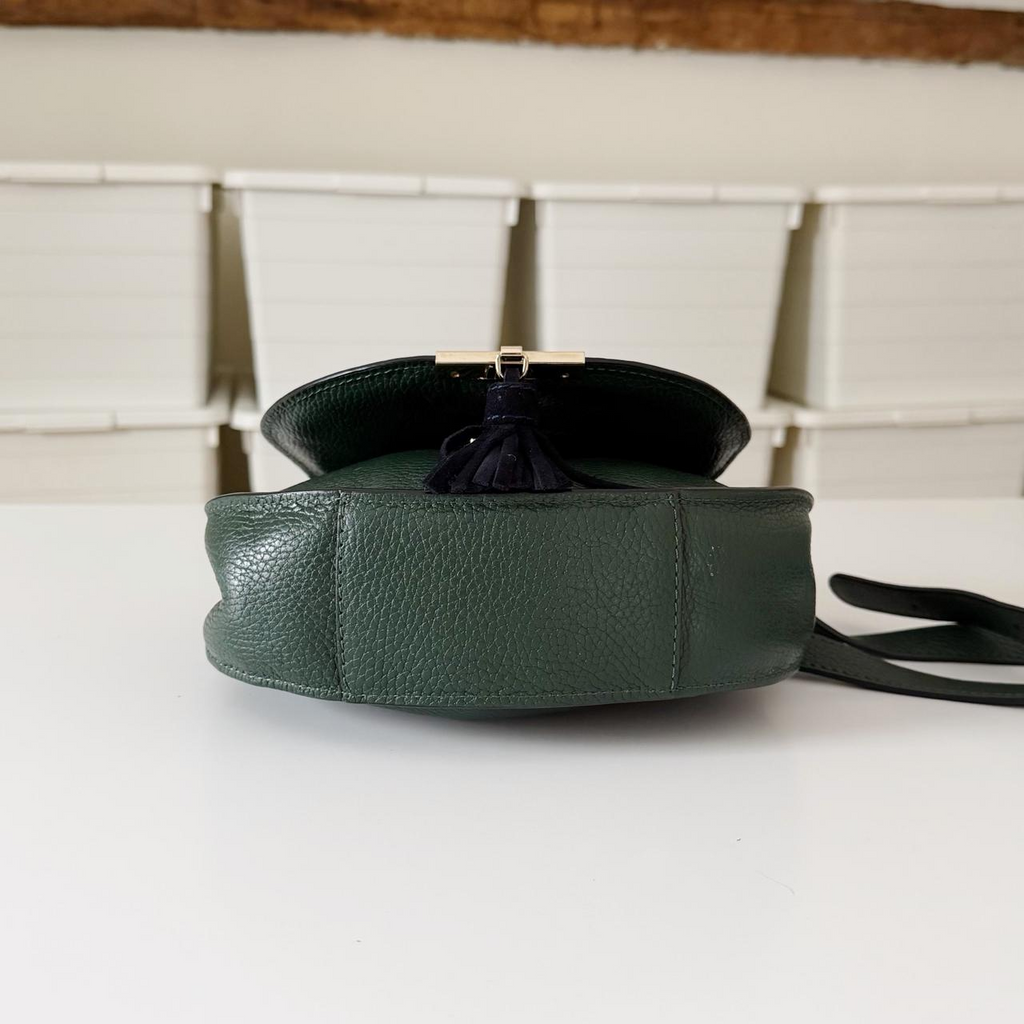 DeMellier London The Mini Venice Leather & Suede Bag in Forest