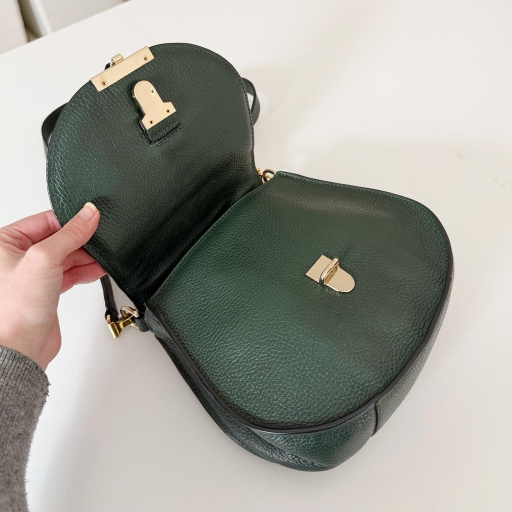 DeMellier London The Mini Venice Leather & Suede Bag in Forest