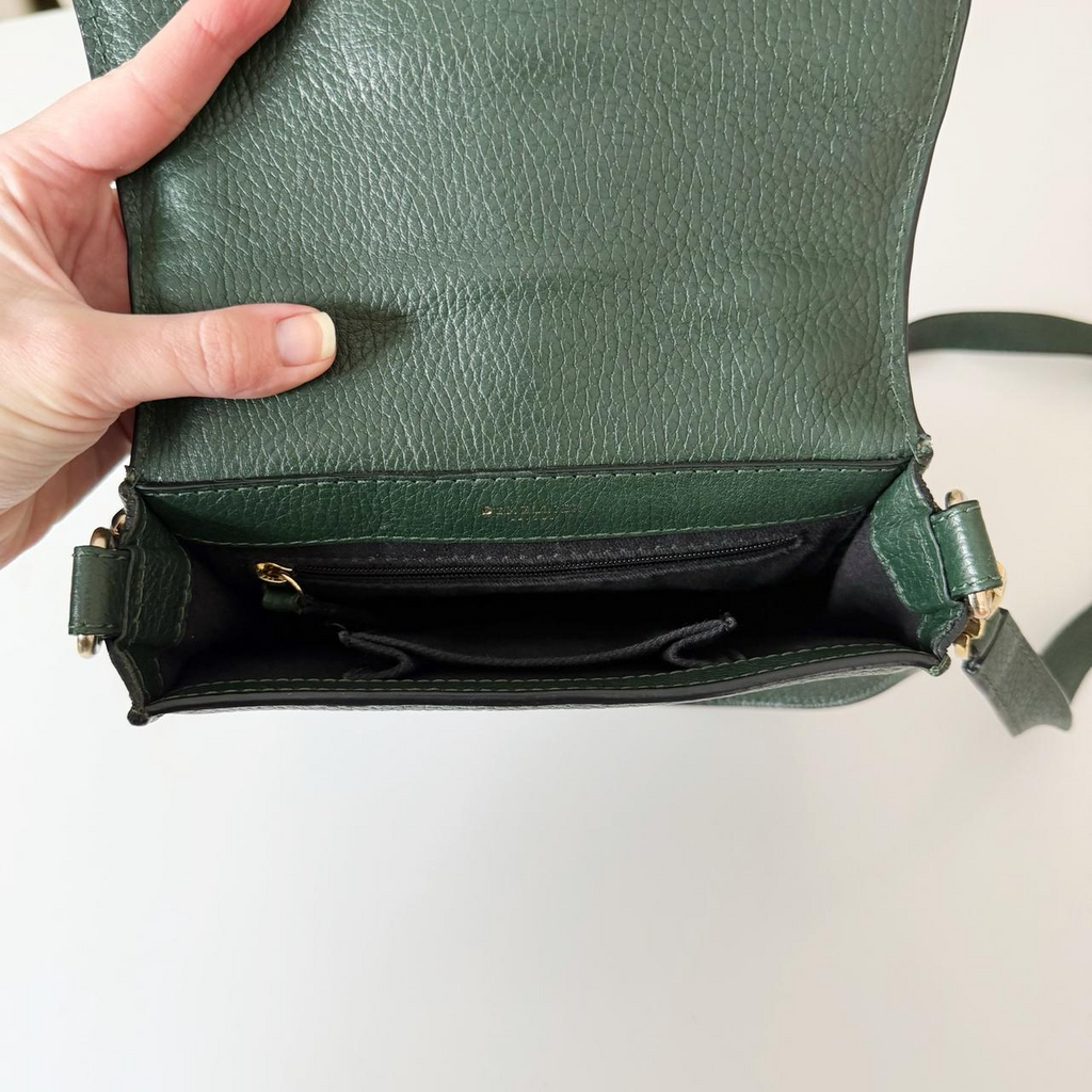 DeMellier London The Mini Venice Leather & Suede Bag in Forest