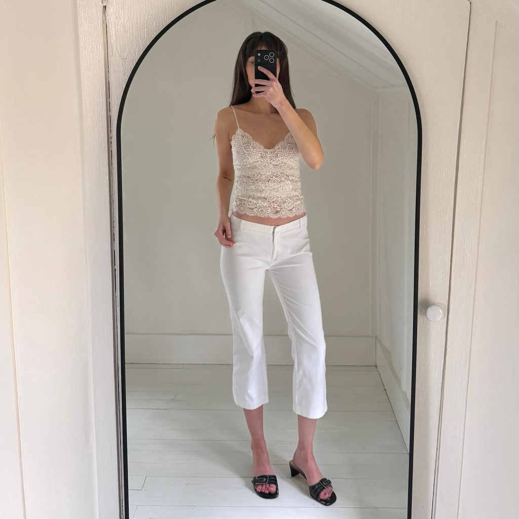 Express Vintage Y2K Twill Low Rise Capri Pants Size 5/6