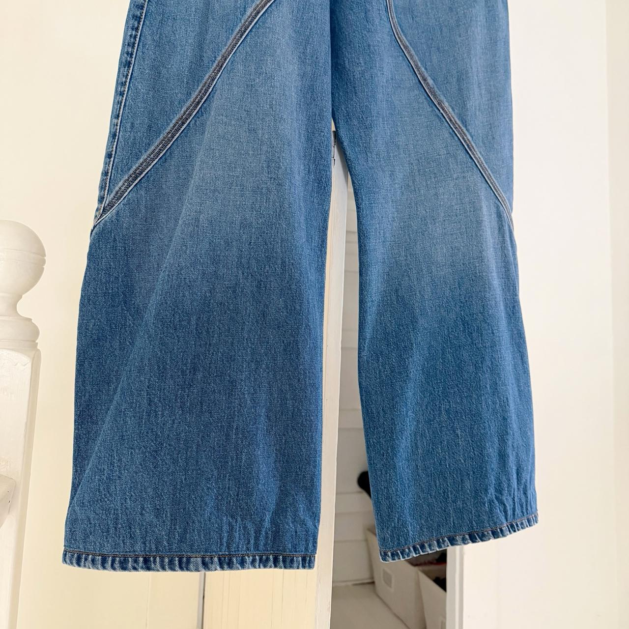 JW Anderson Twisted Workwear Wide Leg Jeans in Light Blue Size 30