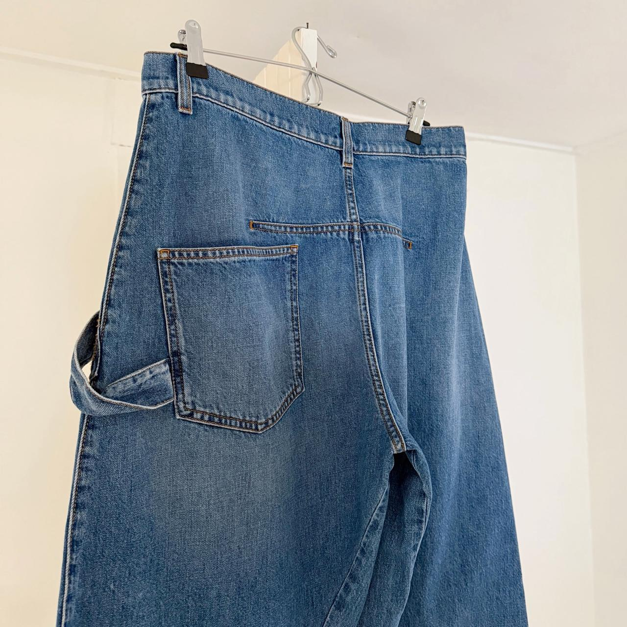 JW Anderson Twisted Workwear Wide Leg Jeans in Light Blue Size 30