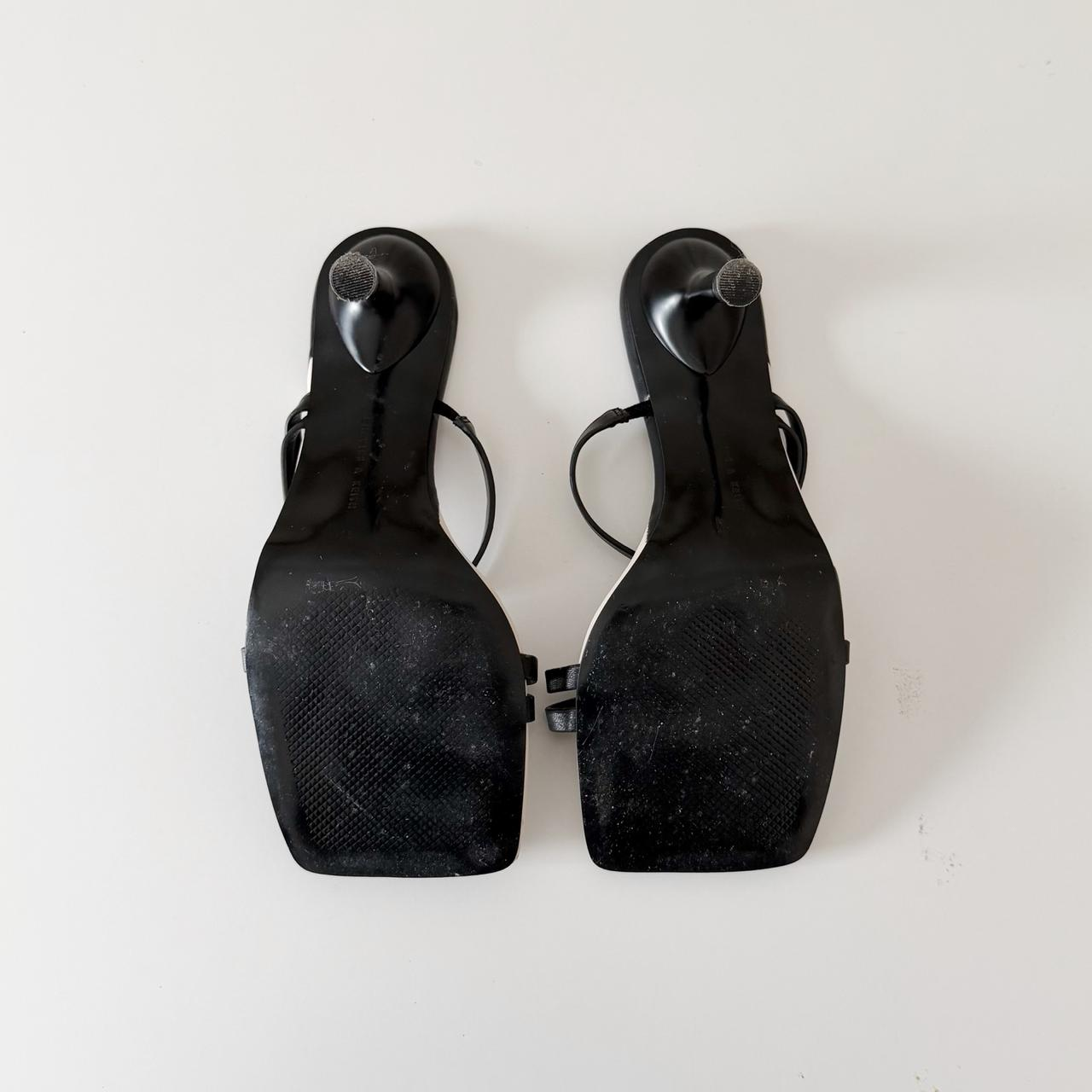 Charles & Keith Strappy Toe Ring Heeled Sandals in Black Size 36