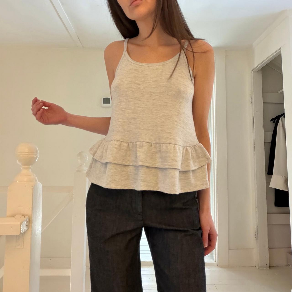 Ann Taylor Loft Ruffled Peplum Cami Top Size XS