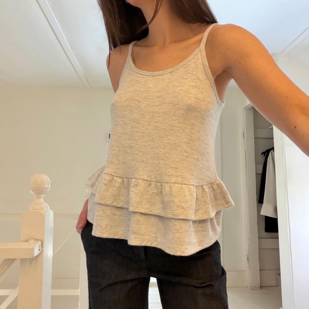 Ann Taylor Loft Ruffled Peplum Cami Top Size XS