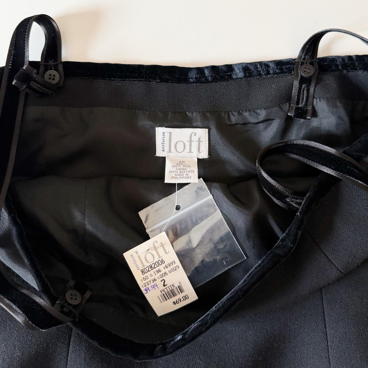 Ann Taylor Loft Vintage 90s Wool Velvet Trim Bustier Top NWT Size 2P