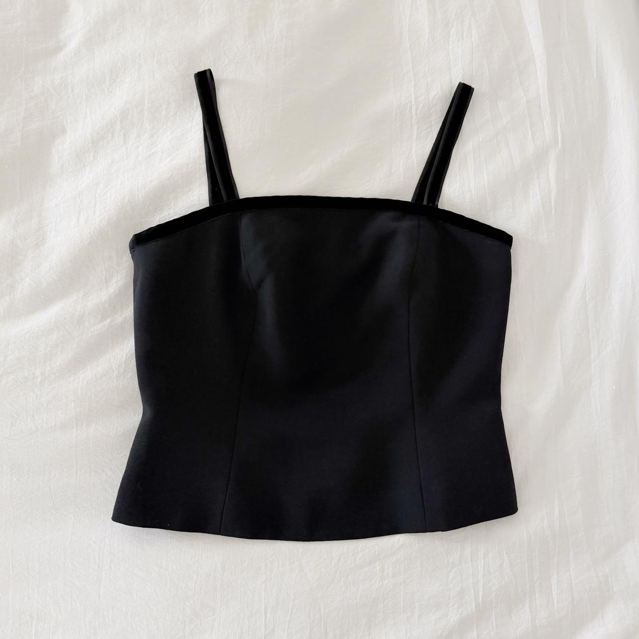 Ann Taylor Loft Vintage 90s Wool Velvet Trim Bustier Top NWT Size 2P
