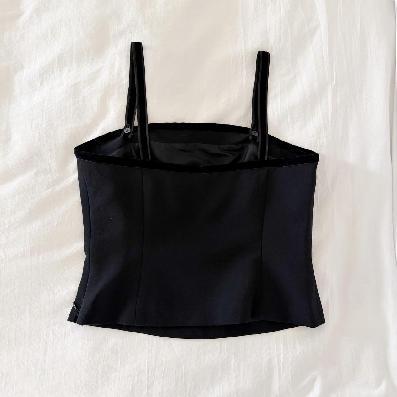 Ann Taylor Loft Vintage 90s Wool Velvet Trim Bustier Top NWT Size 2P