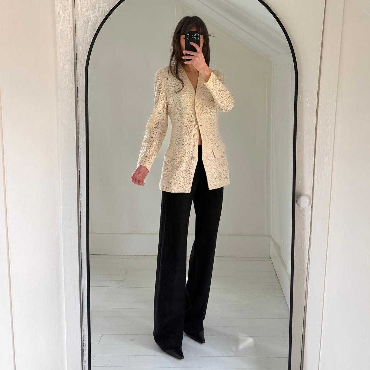 Le Chateau Vintage 90s Floral Lace Blazer Jacket Size 7