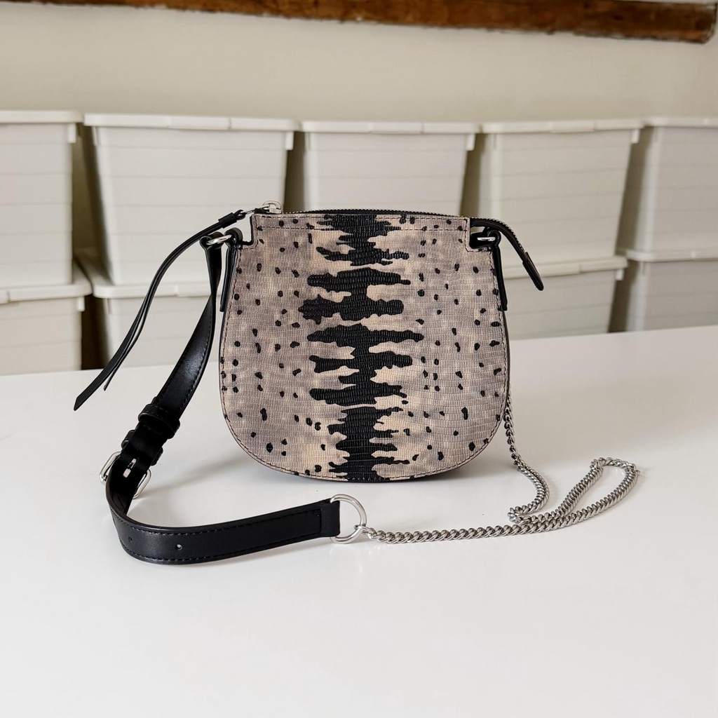 AllSaints Ely Mini Embossed Leather Crossbody Bag