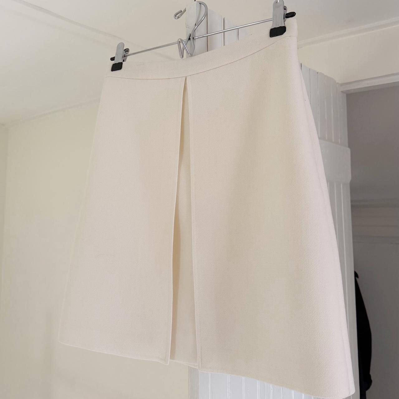 Liberowe Alex Layered Wool-Crepe Mini Skirt in White Size S