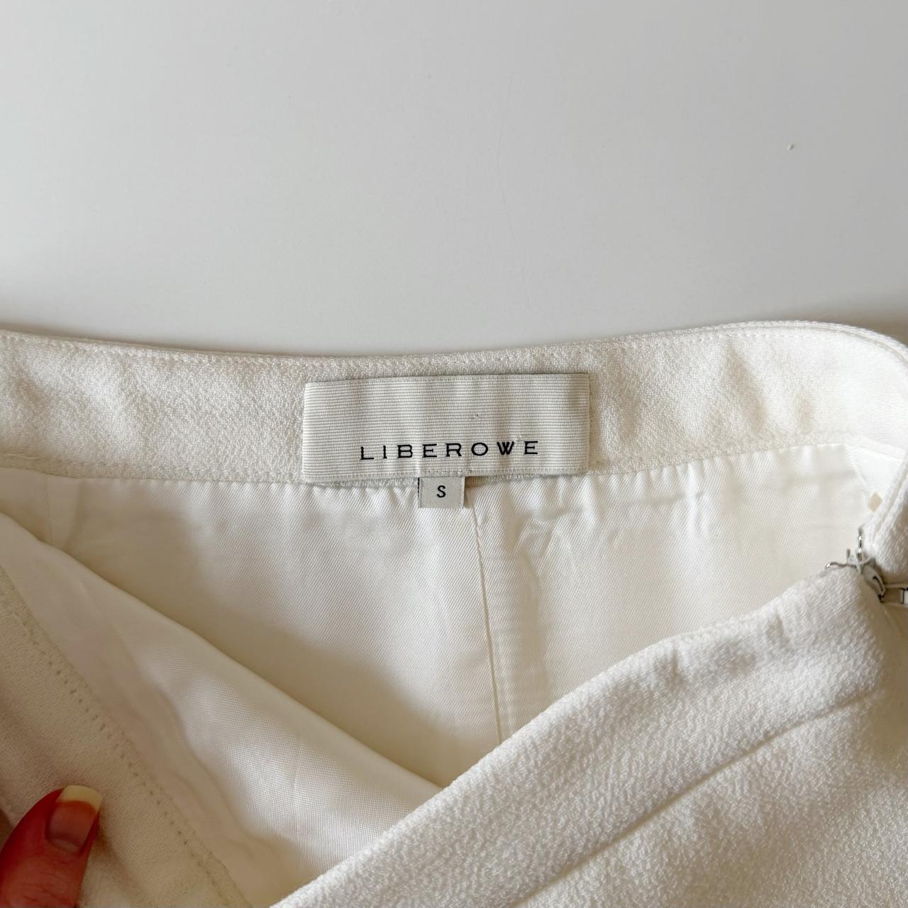 Liberowe Alex Layered Wool-Crepe Mini Skirt in White Size S