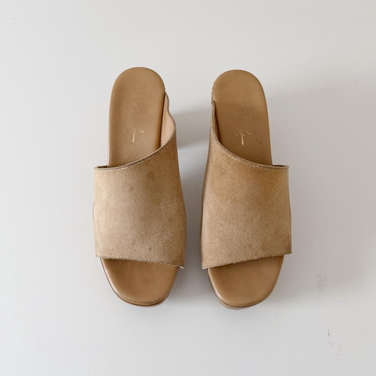 Rebels Orlanda Suede Asymmetrical Platform Clog Mules Size 6