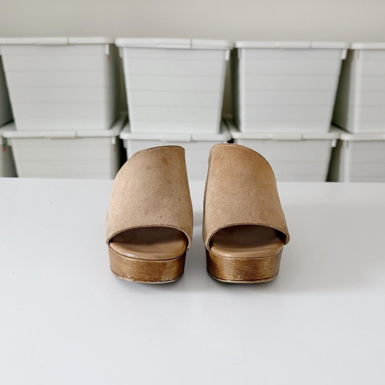 Rebels Orlanda Suede Asymmetrical Platform Clog Mules Size 6