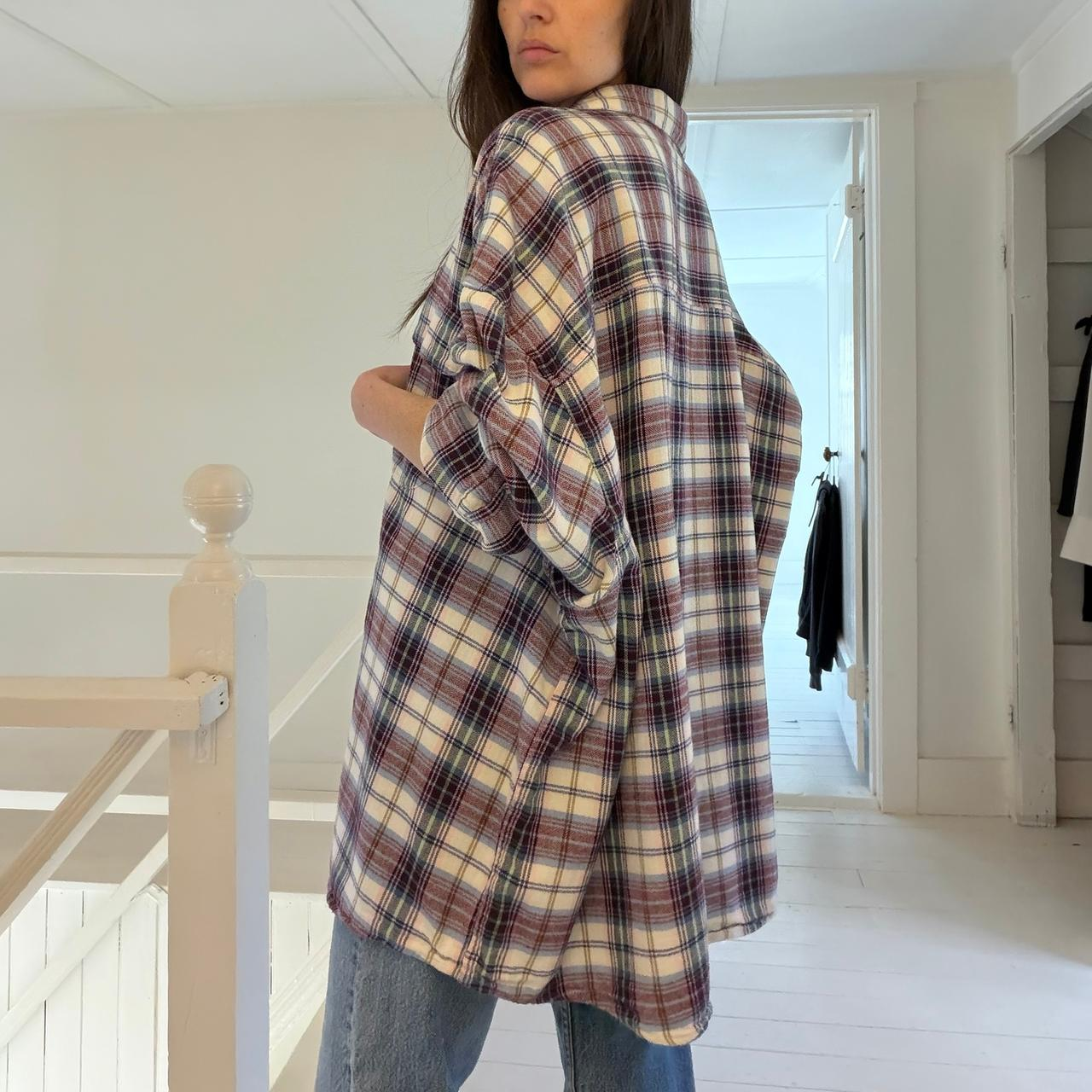 Lee Vintage Y2K Plaid Flannel Button Down Shirt Size XXXL