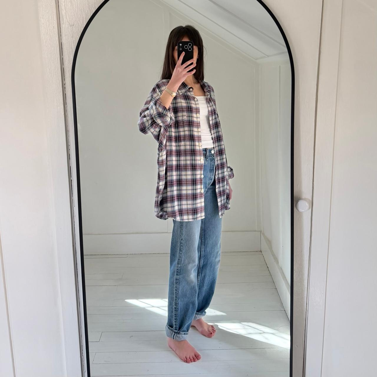 Lee Vintage Y2K Plaid Flannel Button Down Shirt Size XXXL