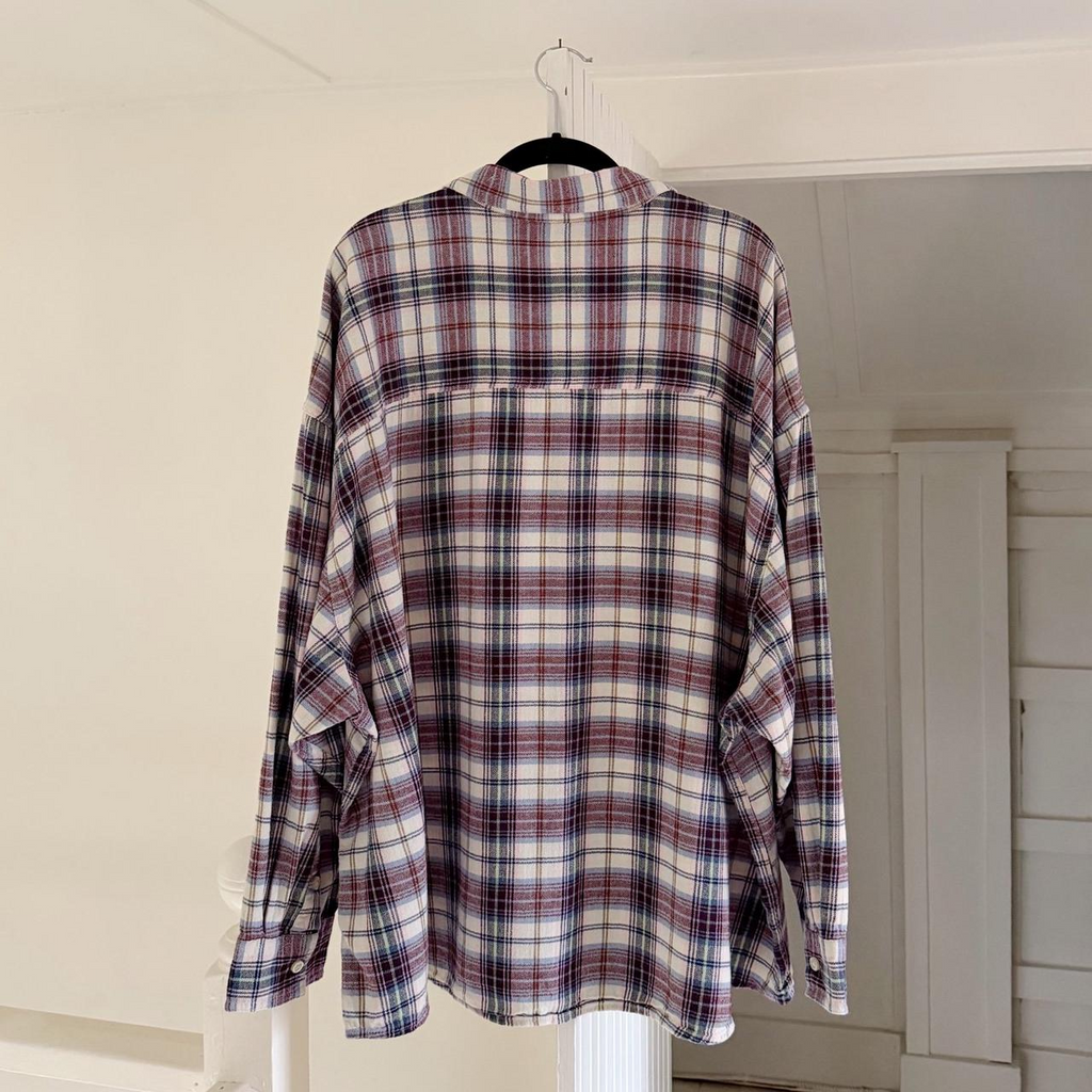 Lee Vintage Y2K Plaid Flannel Button Down Shirt Size XXXL