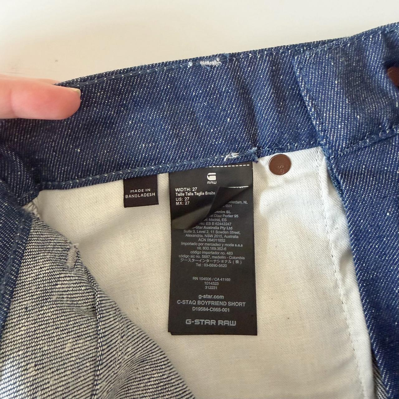 G-Star Raw C-Staq Boyfriend Shorts in Dark Blue NWT Size 27