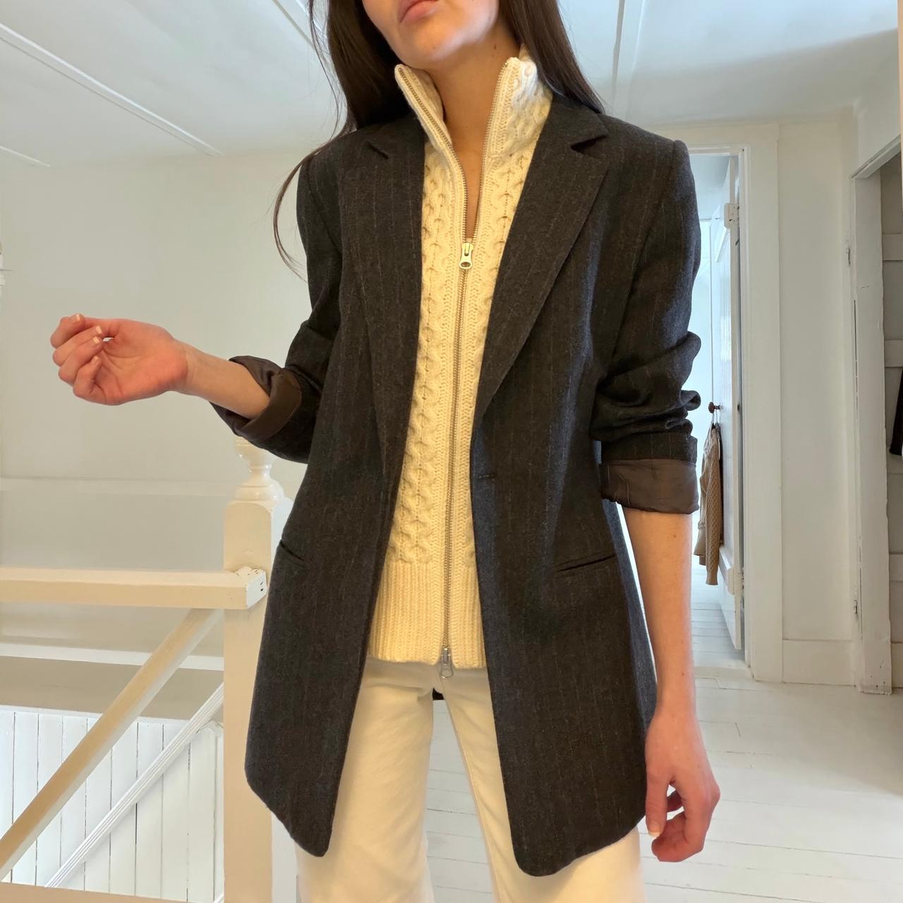 Veronica Beard Upstate Wool Cable-Knit Dickey & Cuffs Ivory Size 00-14 NWT