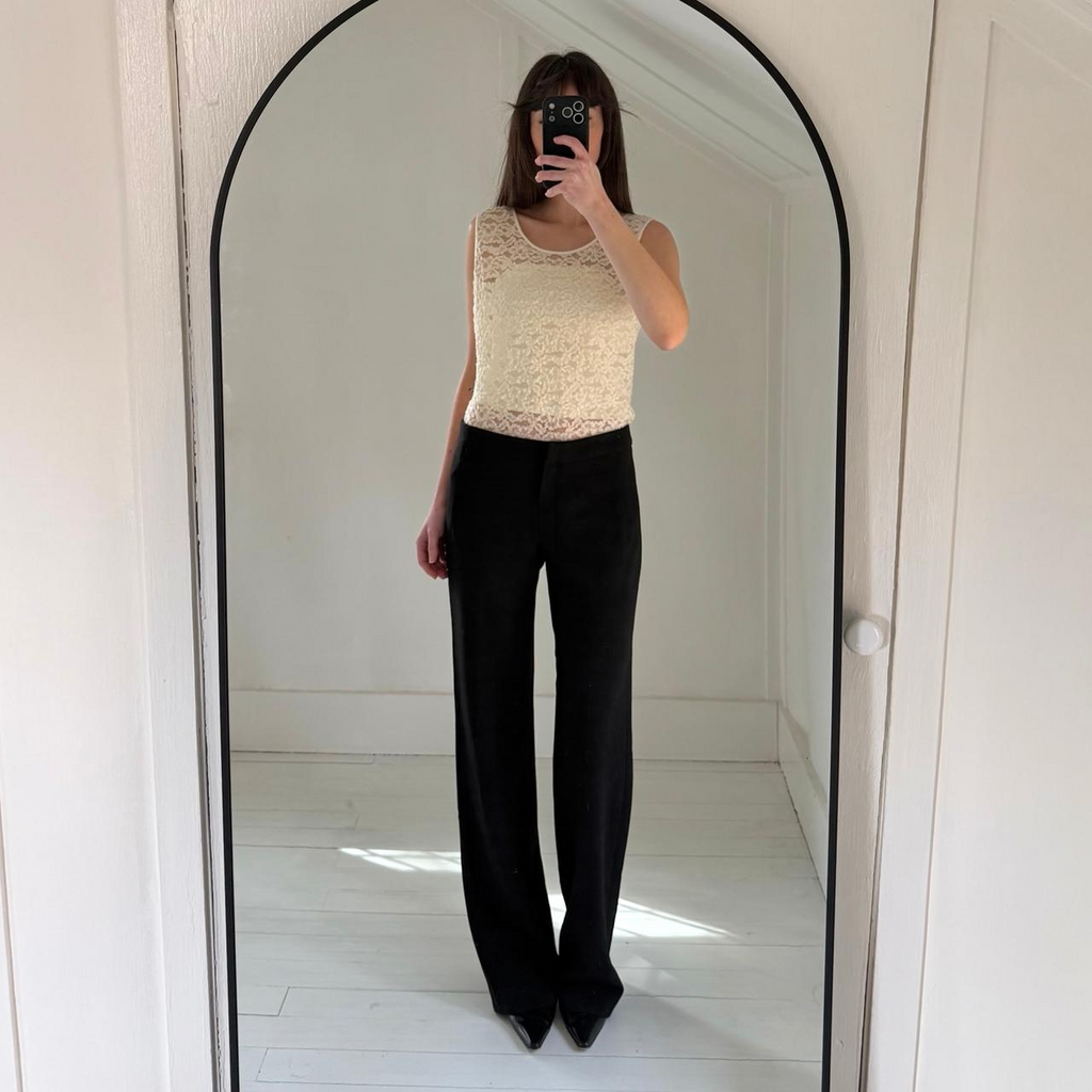 Cosabella Vintage 90s Sheer Mesh Lace Camisole Top Size L