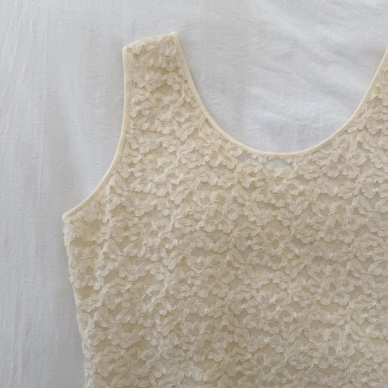 Cosabella Vintage 90s Sheer Mesh Lace Camisole Top Size L